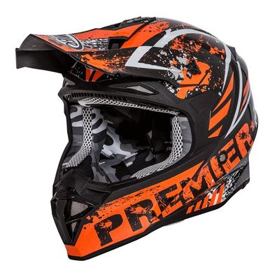 Premier Motorrad Helm Exige Cross Helm Zx 3 Black/ Orange