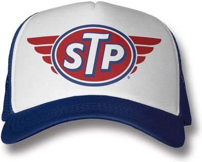 STP Logo Trucker Cap White-Navy