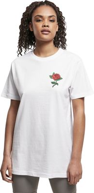 Mister Tee Damen T-Shirt Ladies Rose Tee White