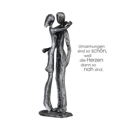 Casablanca Design Skulptur "Couple" ant. silber Höhe 18cm aus Eisen 174603