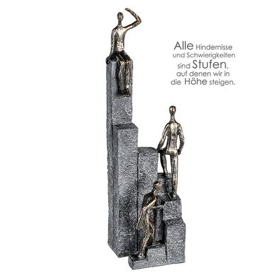 Casablanca Skulptur Climbing Poly, broncefarb. Höhe: 39 cm Breite: 10 cm Tiefe: ...