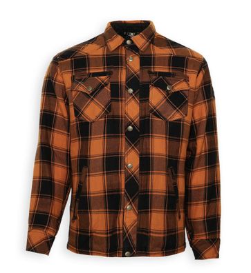 Bores Lumberjack Premium Jacken-Hemd in Holzfäller Optik Orange/ Black