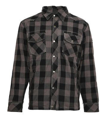 Bores Lumberjack Premium Jacke Hemd in Holzfäller Optik Grey/ Black