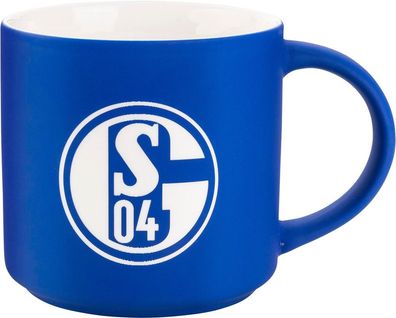 FC Schalke 04 S04 Kaffeebecher Logo-Gravur Fußball Blau