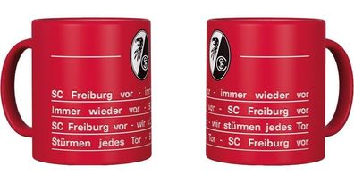 SC Freiburg SCF Tasse Hymne Fußball Rot