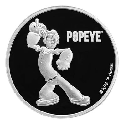 Silbermünze Popeye 1 oz 2024 Fiji Silber 999 Stempelglanz 0,5 FJD Münze