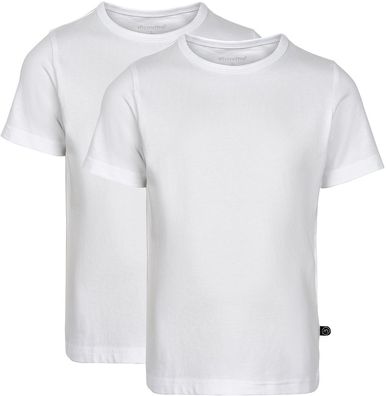 Minymo Kinder T-Shirts Basic 32 -T-Shirt (2-Pack) Pack W. 2 Colours White