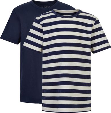 Minymo Kinder Basic 32 T-Shirt (2er Pack) Marshmallow