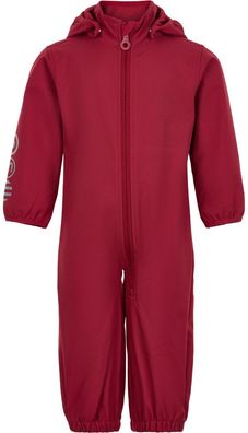 Minymo Kinder Outdoor Overall Softshell Suit Solid Deep Claret Red