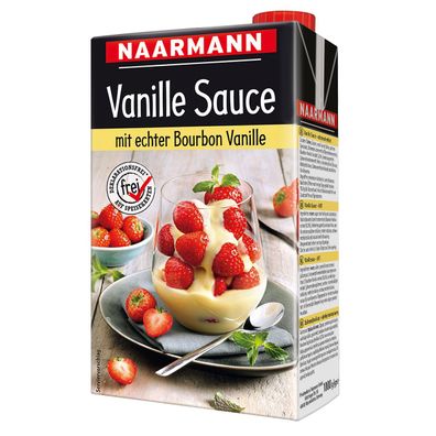 Naarmann Vanille Sauce fein mit echter Bourbon Vanille 1000ml