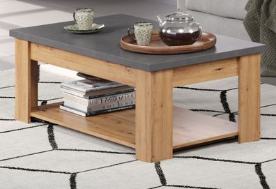 Couchtisch Wohnzimmer Tisch Artisan Eiche grau Beistelltisch 120 x 67 cm Follow