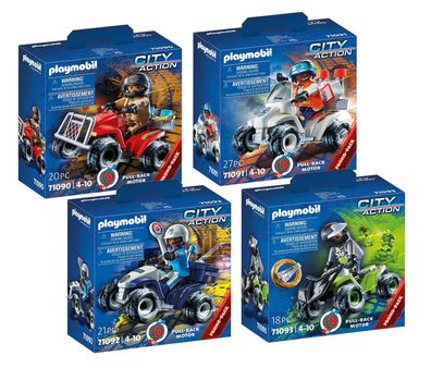 Playmobil Speed-Quad 4er-Set 71090 71091 71092 71093 - neu, ovp