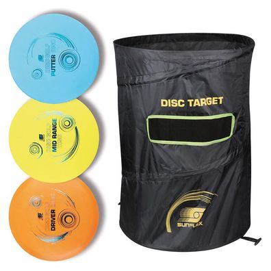 Sunflex Disc Golf Wurfscheiben + Target Set