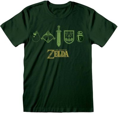 The Legend of Zelda Icons T-Shirt Green