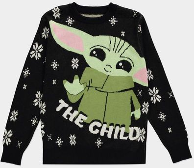 The Mandalorian - The Child Knitted Christmas Jumper Black