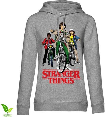 Stranger Things Bikes Girls Hoodie Damen Heather-Grey