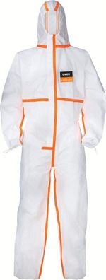 Uvex Overall Disposable Coveralls Weiß, Orange (98375)