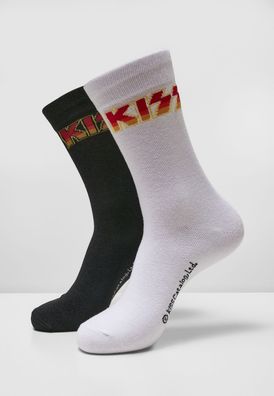 Merchcode Socken Kiss Socks 2-Pack Black/ White