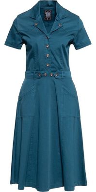 Queen Kerosin Workwear Swingkleid QK5201015000 Blau