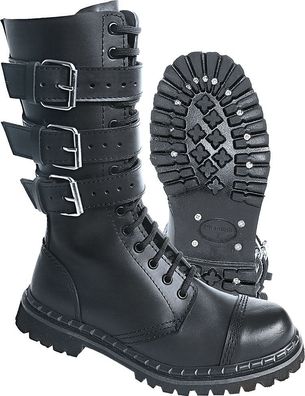 Brandit Schuh Phantom Boots with Buckle in Black