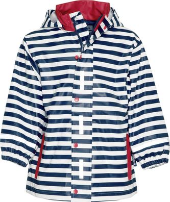 Playshoes Kinder Regen-Mantel maritim marine/ weiß