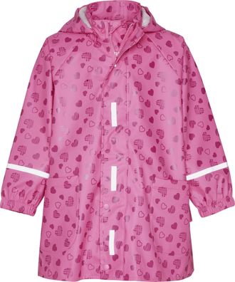 Playshoes Kinder Regen-Mantel Herzchen allover pink