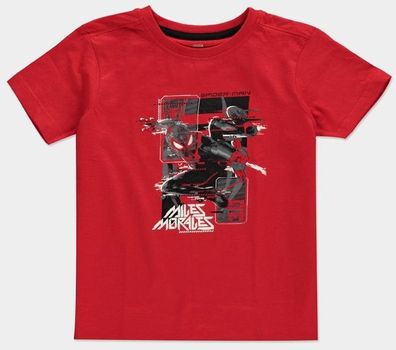 Spider-Man - Miles Morales - Glitch Miles - Boys T-Shirt Red