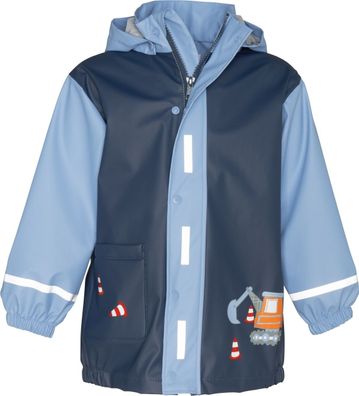 Playshoes Kinder Regen-Mantel Baustelle Bleu