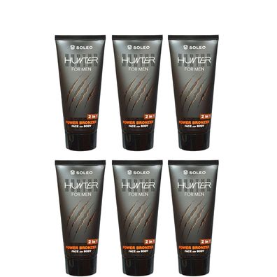 Soleo/ Hunter for Men 2-in-1 Power Bronzer Face & Body 6x150 ml/ Solariumkosmetik