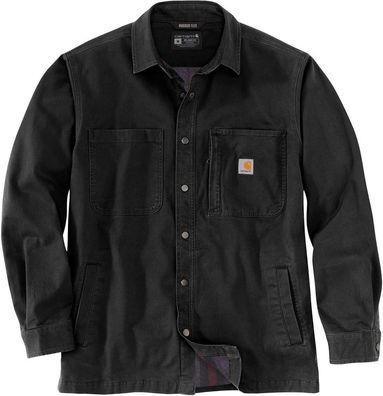 Carhartt Jacke Fleece Lined Snap Front Shirt Jac Black