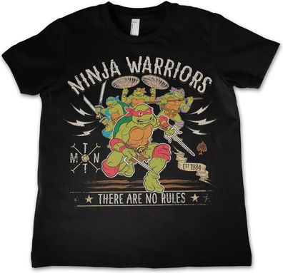 Teenage Mutant Ninja Turtles Ninja Warriors No Rules Kids T-Shirt Kinder Black