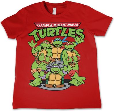 Teenage Mutant Ninja Turtles TMNT Group Kids T-Shirt Kinder Red