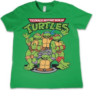 Teenage Mutant Ninja Turtles TMNT Group Kids T-Shirt Kinder Green
