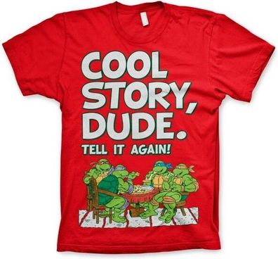 Teenage Mutant Ninja Turtles TMNT Cool Story Dude T-Shirt Red