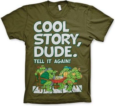 Teenage Mutant Ninja Turtles TMNT Cool Story Dude T-Shirt Olive