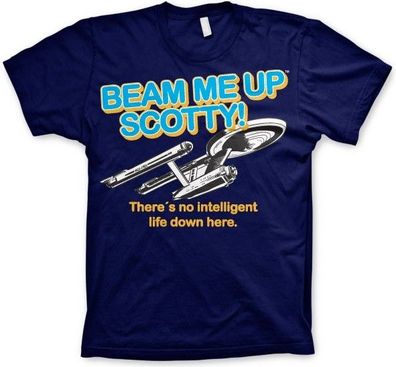 Star Trek Beam Me Up Scotty T-Shirt Navy