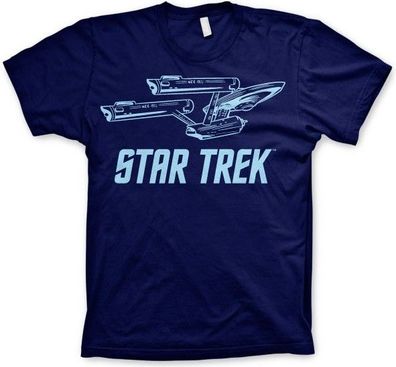 Star Trek Enterprise Ship T-Shirt Navy