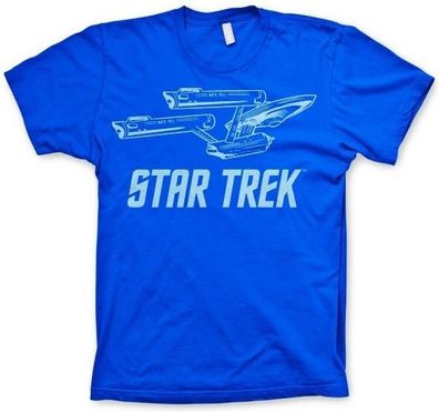 Star Trek Enterprise Ship T-Shirt Blue