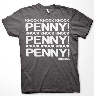 The Big Bang Theory Penny Knock Knock Knock T-Shirt Dark-Grey