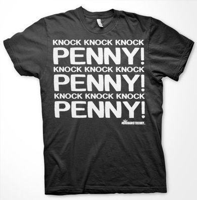 The Big Bang Theory Penny Knock Knock Knock T-Shirt Black