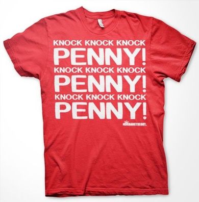 The Big Bang Theory Penny Knock Knock Knock T-Shirt Red