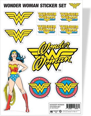 Wonder Woman Sticker Set Aufkleber Multicolor