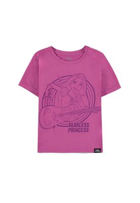 Disney Fearless Princess (Kids) - Rapunzel Girls Short Sleeved T-Shirt Purple