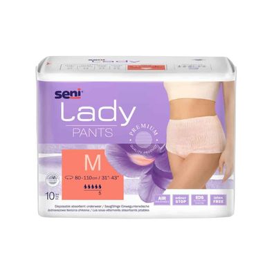 Seni Lady Pants, saugfähige Unterwäsche - M | Packung (10 Stück) (Gr. M)
