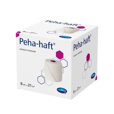 Hartmann Peha-haft® latexfrei Fixierbinde - 1 Stück - 8 cm x 21 m | Packung (1 Stück)