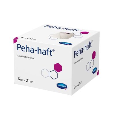 Hartmann Peha-haft® latexfrei Fixierbinde - 1 Stück - 6 cm x 21 m | Packung (1 Stück)