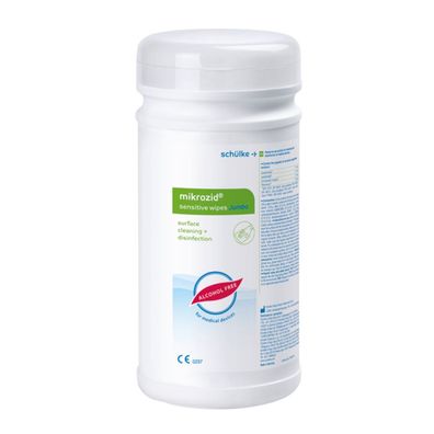 Schülke Mikrozid® sensitive wipes jumbo, Desinfektionstücher - Dose mit 200 Tücher |