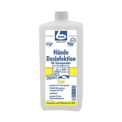 Dr. Becher Hände Desinfektion Gel - 1 Liter | Flasche (1000 ml)