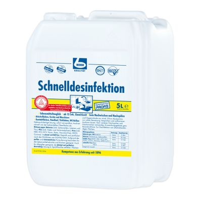 Dr. Becher Schnelldesinfektionsmittel - 5 Liter | Kanister (5000 ml)