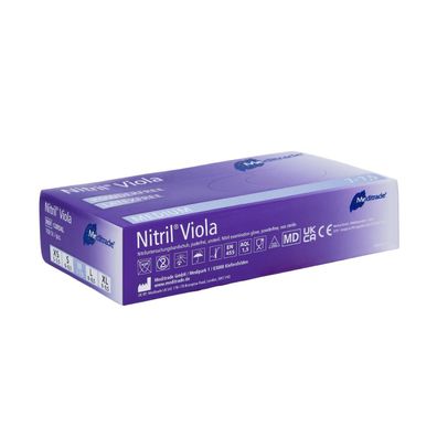 Meditrade Nitril® Viola Nitrilhandschuhe Farbig lila - M / Lila | Packung (100 Handsc